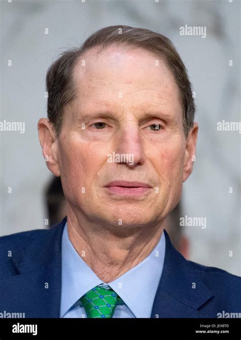 United States Senator Ron Wyden Democrat Of Oregon Listens To