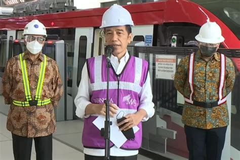 Jokowi Lrt Jabodebek Sudah Bisa Beroperasi Juni Indozone News