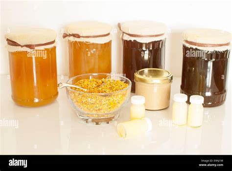 honey bee products Stock Photo - Alamy