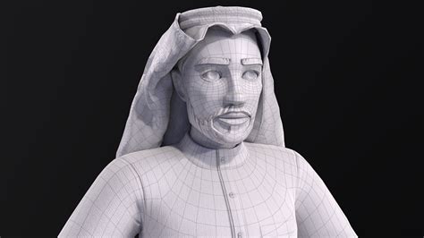 D Arabi Saudi Man Stylized Model Turbosquid