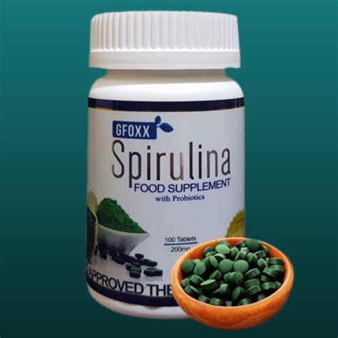 Gfoxx Spirulina Probiotics Food Supplements Bottle W Tablets