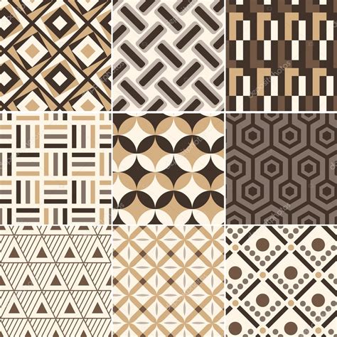 Seamless Gold Geometric Retro Pattern Stock Vector Image By Pauljune