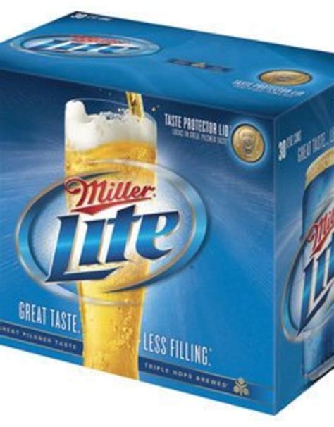 Miller Lite Lager Beer 30 Pack 12 Fl Oz Cans Abv