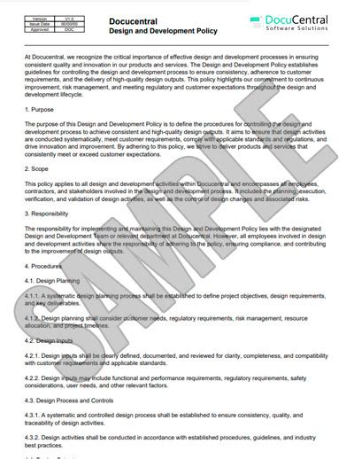 Iso 9001 Design And Development Policy The Health And Safety Zone