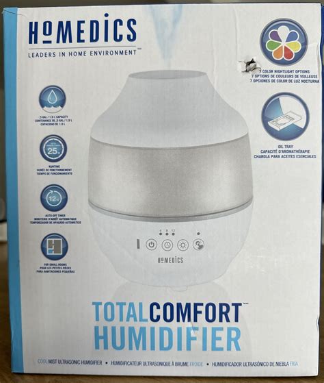 Homedics TotalComfort Cool Mist Ultrasonic Humidifier White