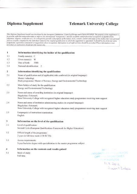 PDF Anhang zum Diplom Diploma Supplement PDF Télécharger Download