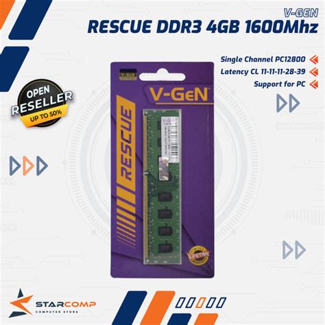 Jual V GeN RAM DDR3 4GB 1600MHz PC12800 LONGDIMM PC VGeN RESCUE Kab