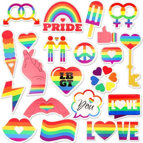 Amazon HOWAF Gay Pride Photo Booth Props Kits Pride Month Party