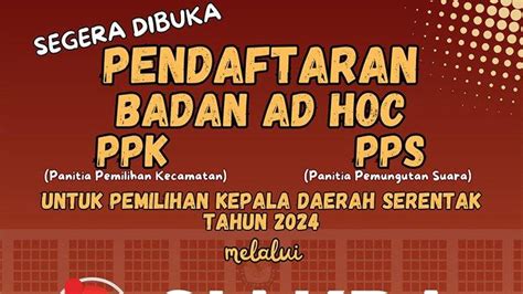 Jadwal Lengkap Pendaftaran Ppk Dan Pps Di Lampung Pilkada