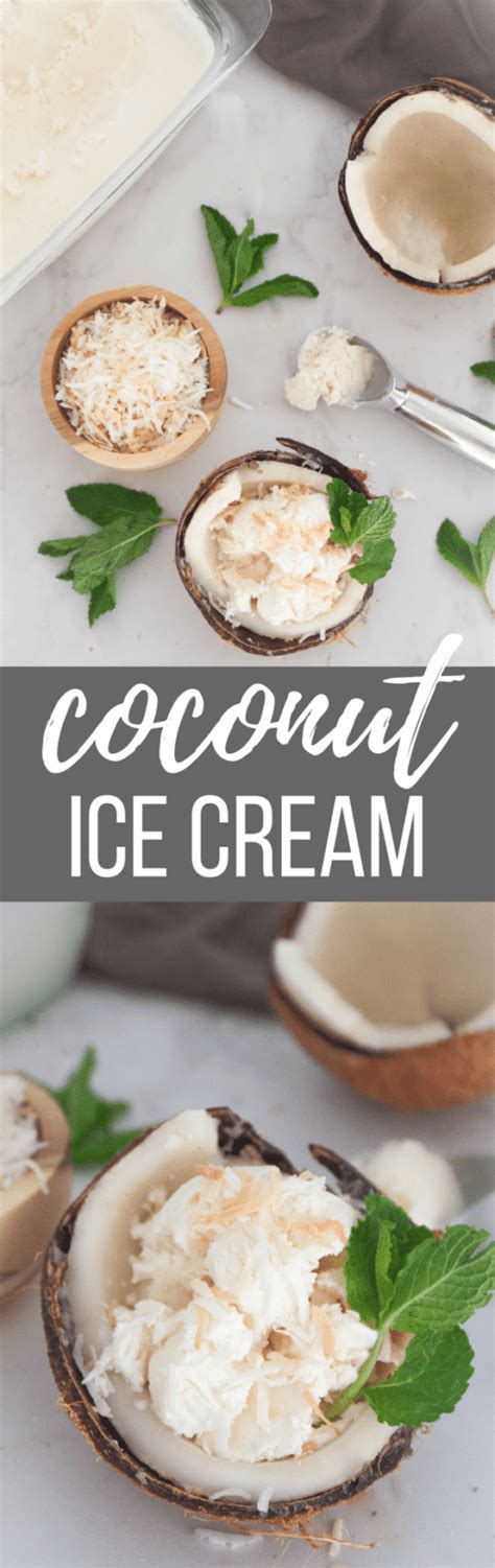 No Churn Creamy Coconut Ice Cream Wanderzest