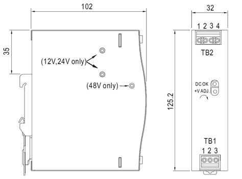 Switching Adapter Edr Mean Well Din Rail Delta