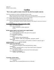 Cardiac Study Guide Docx ADN 2470 Pediatric Cardiac Outline Cardiac