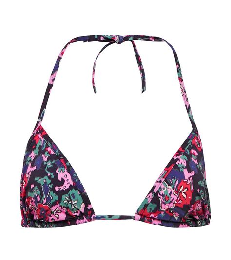 Buy Marant Etoile Shayla Floral Triangle Bikini Top Multicoloured At 30 Off Editorialist