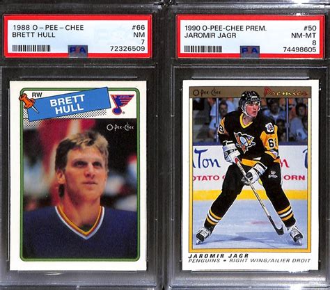 Lot Detail 9 PSA Graded Ice Hockey Hall Of Fame Rookies 1980 81 O