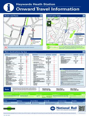 Fillable Online Taxis Local Area Map Buses National Rail Enquiries