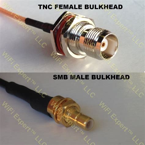 Lmr Tnc Female Bulkhead To Smb Male Bulkhead Coaxial Rf Pigtail