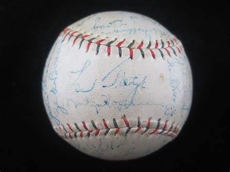 Lot Detail New York Yankees 1934 Team Signed Baseball W Babe Ruth