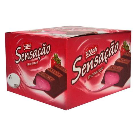 Chocolate Sensação Morango Nestlé Caixa 24x38g Embaleme Embalagens E