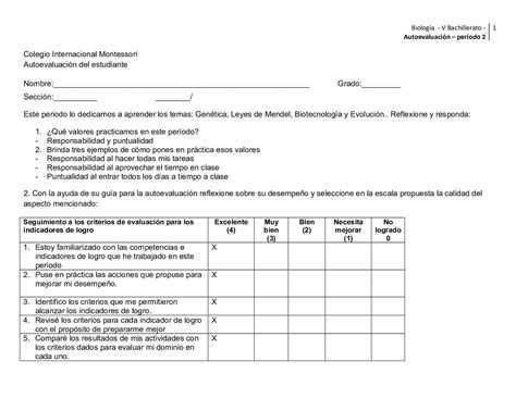 Ejemplos De Indicadores De Evaluaci N Gu A Pr Ctica Nudohome Ar