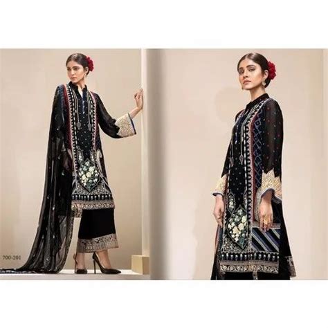 Georgette M Xl Ladies Black Palazzo Suit At Rs 999piece In Surat Id 20708139062