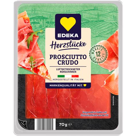 EDEKA Herzstücke Prosciutto Crudo 70 g Schinken Braten Wurst