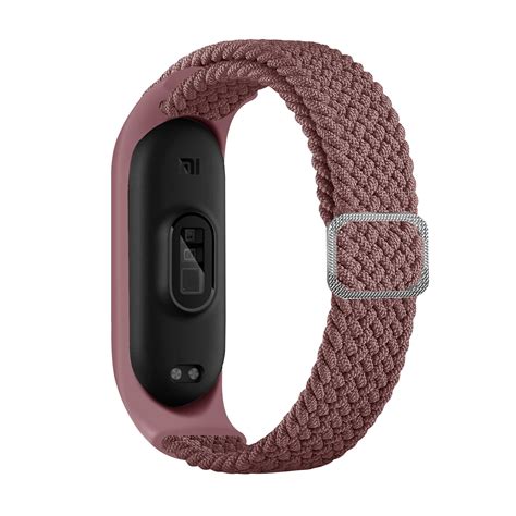 Urrem Nylon Kompatibel Med Xiaomi Mi Band 3 4 5 6 7 NFC Brun