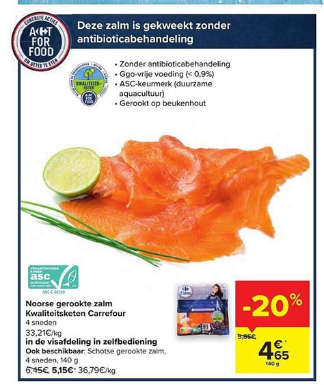 Noorse Gerookte Zalm Promotie Bij Carrefour