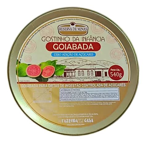 Goiabada Marmelada Figada E Bananada Zero Açúcar Lata 540g