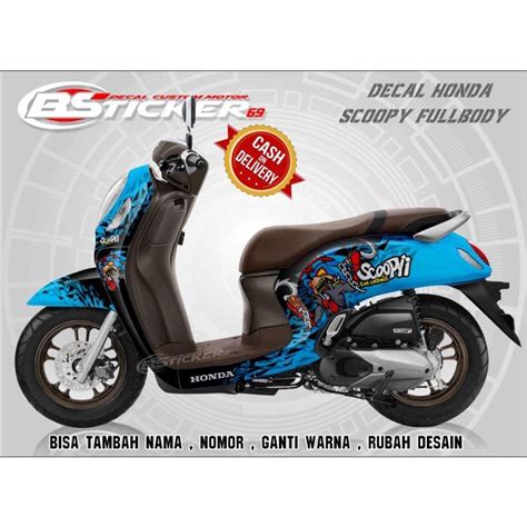 Jual Decal Sticker Motor Honda Scoopy Fi Fullbody Sonic Fullbody Decal