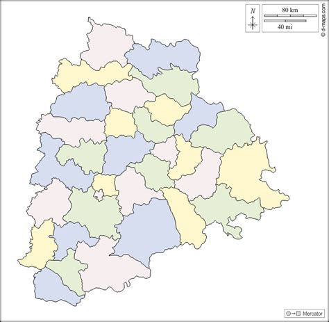 Telangana Outline Map