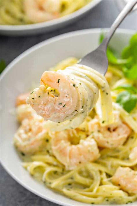 Creamy Pesto Pasta With Shrimp My Baking Addiction