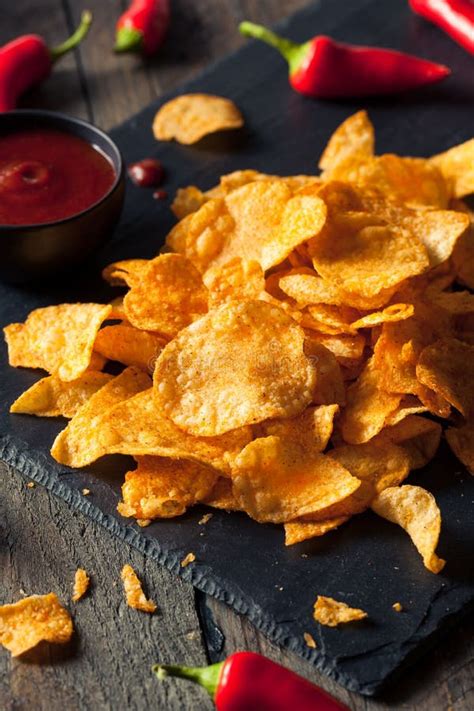 Hot Spicy Sriracha Potato Chips Stock Photos Free Royalty Free Stock Photos From Dreamstime