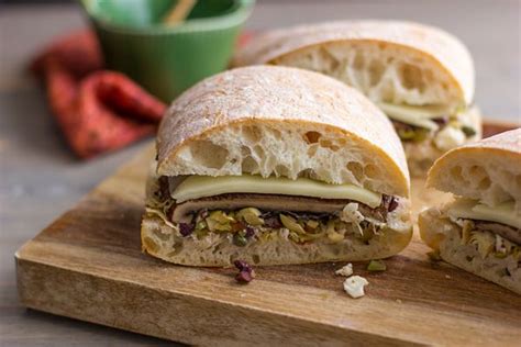 Vegetarian Grilled Portabella Muffuletta Sandwich Recipe Recipe