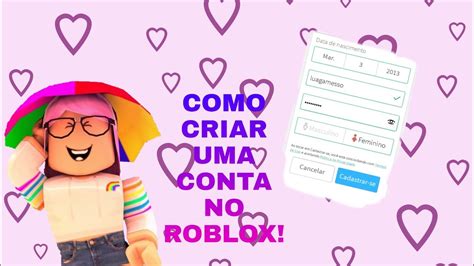 Como Criar Uma Conta No Roblox Youtube