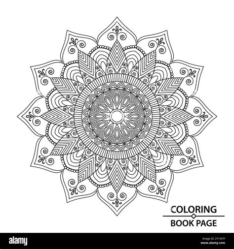 The Less Stress Simple Mandala Coloring Book Page For Adults Easy