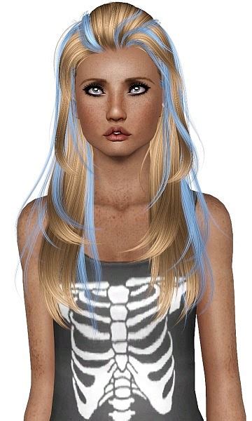 Newsea`s Sakura Drops Streaked Hairstyle Retextured The Sims 3 Catalog