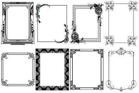 Art Deco Nouveau Frames Vector AI EPS PNG By Me and Ameliè TheHungryJPEG