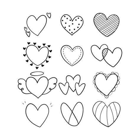 Free Vector Hand Drawn Heart Doodle Illustration