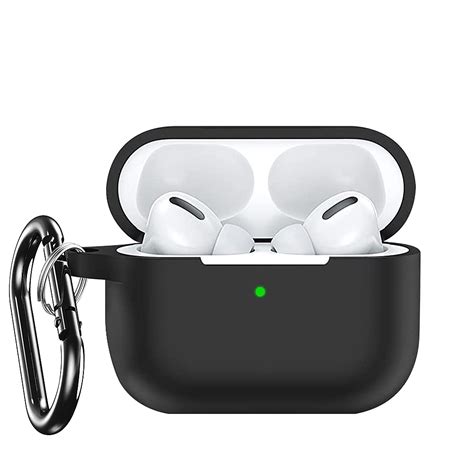 Vỏ Bảo Vệ Hộp Sạc Tai Nghe Kết Nối Bluetooth Bằng Silicon Kèm Móc Khóa Tiện Dụng Cho Airpods Pro