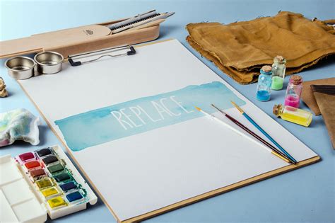 Watercolor Sketches Mockup Bundle Mockup World