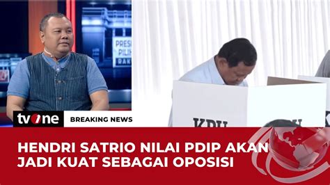 Hendri Satrio Kalo PDIP Oposisi Ini Bagus Buat Indonesia Dan