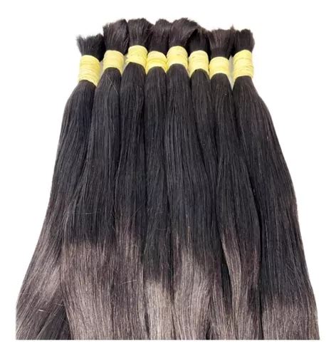 Cabelo Brasileiro Humano Liso Semi Limpo Cm G Virgem