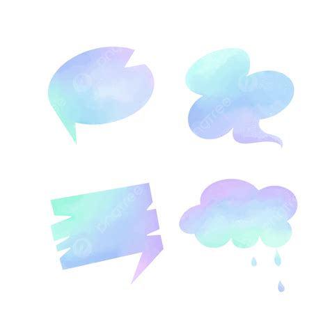 Dialog Bubble Clipart Png Images Cute Gradient Watercolor Bubble