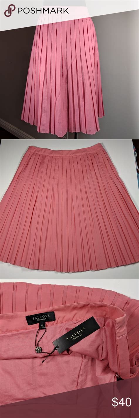 Nwt Talbot S Pleated Skirt Size Dusty Rose Pink Pink Pleated Skirt