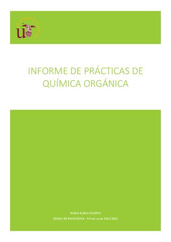 Informe Practicas Quimica Organica Pdf