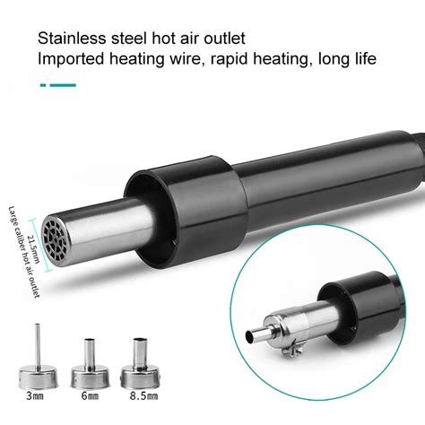 QUICK W In Digital Display Hot Air Gun Soldering Iron Anti