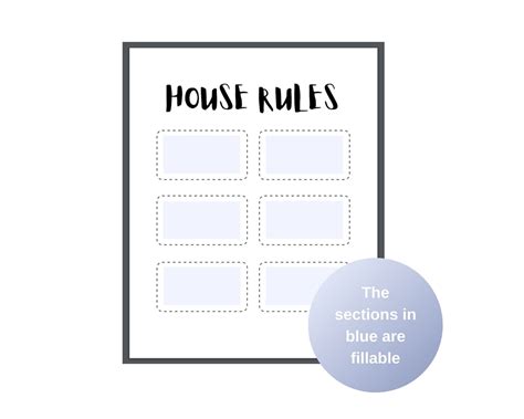 Fillable And Editable Airbnb House Rules Printable House Rules Sign