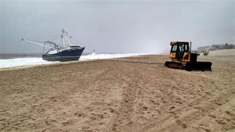 Boat Run Aground In Point Beach