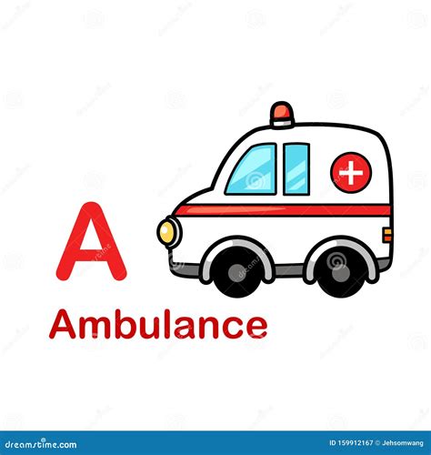 Alphabet Letter a-Ambulance Stock Vector - Illustration of hospital ...