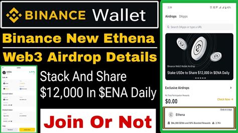 Binance New Ethena Web Airdrop Earn In Ena Daily Binance